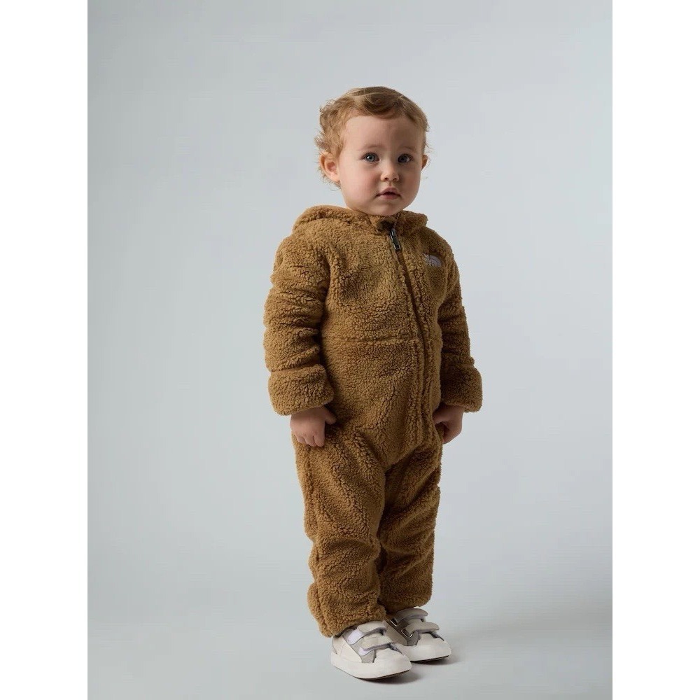 The North Face Infants' Campshire Fleece One-Piece Utility Brown 18-24M NWT
